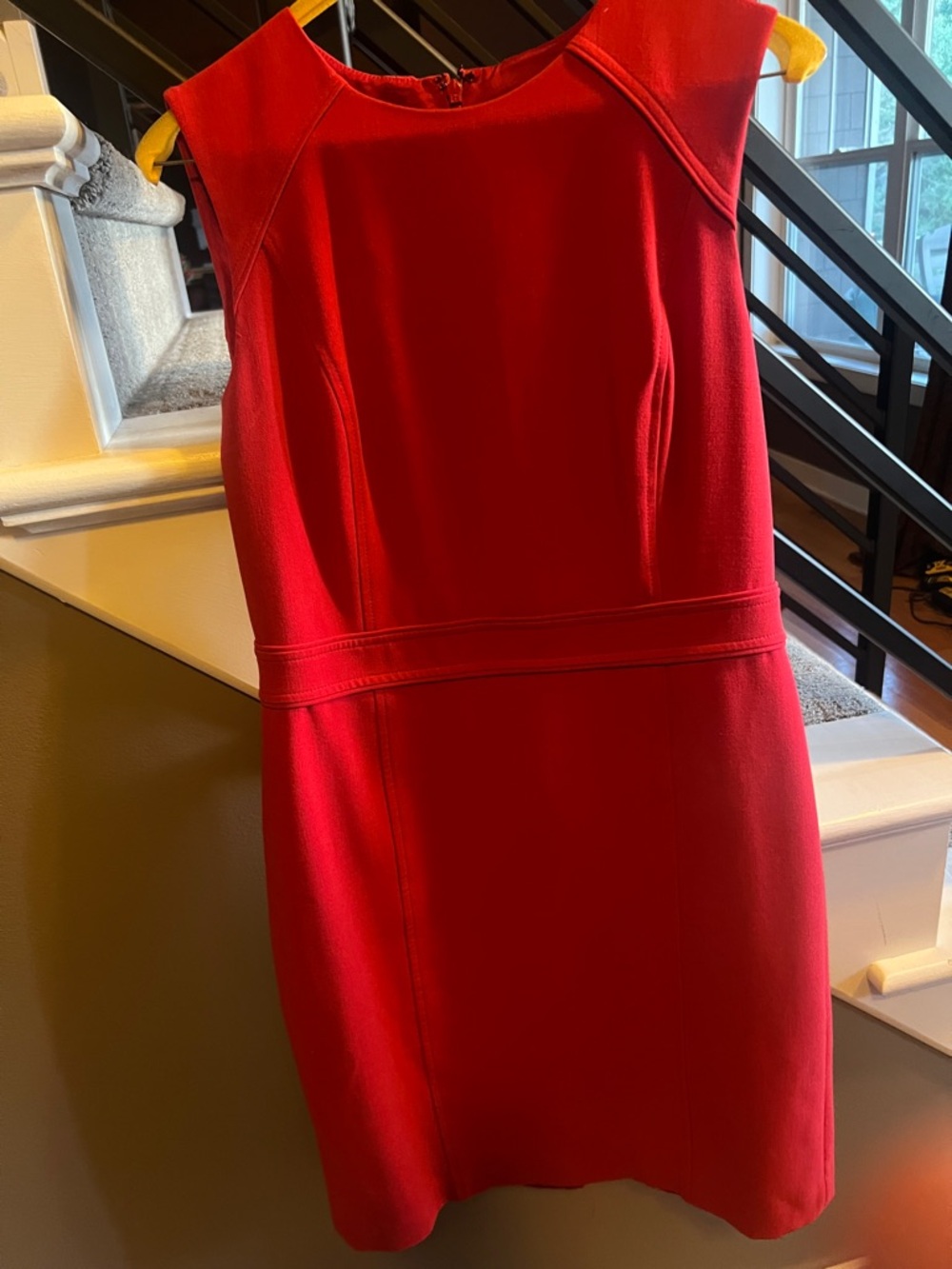 Banana Republic Red Cap-Sleeve Sheath Dress